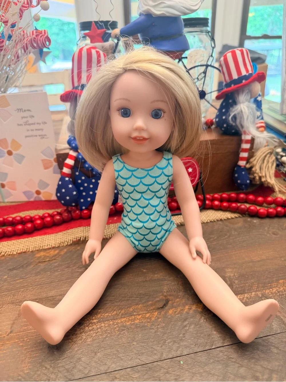 American Girl WellieWishers Camille Doll 14.5” doll blonde hair blue eyes EUC 🥰